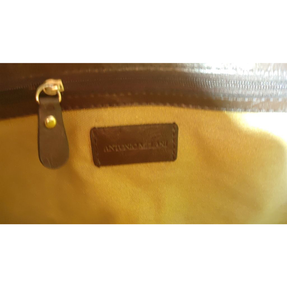 Antonio Melani Zebra Striped Canvas Tote w. Leather Trim - Picture 10 of 13